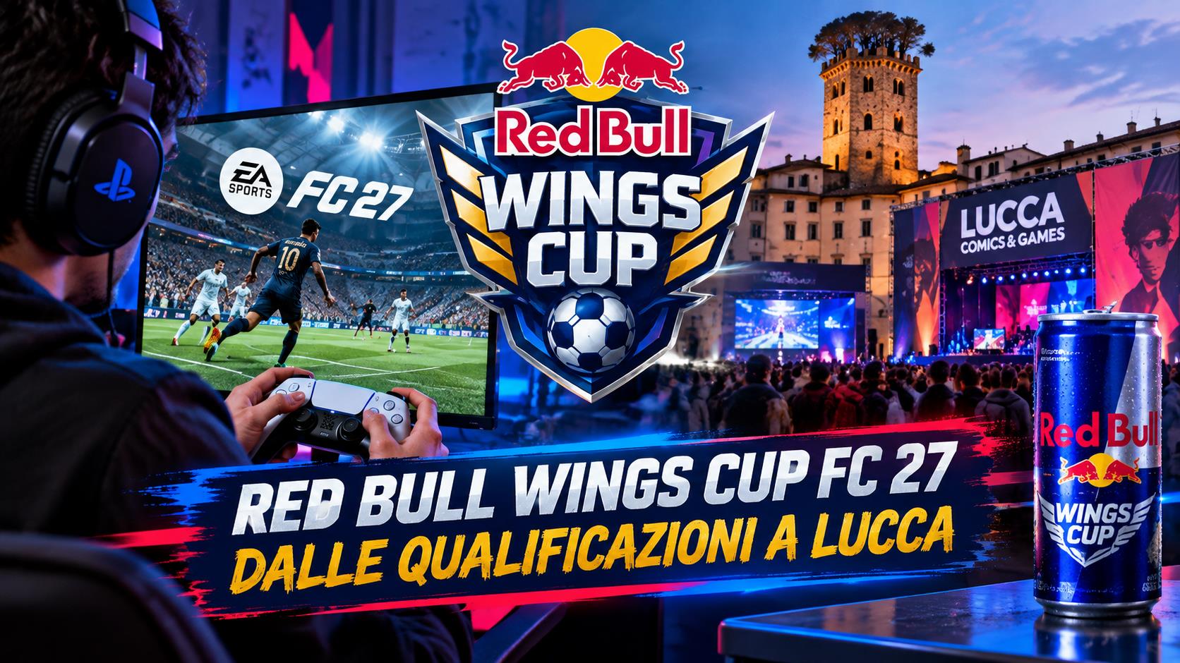 Red Bull Wings Cup FC 27, torneo eSport con qualificazioni italiane verso Lucca e Miami