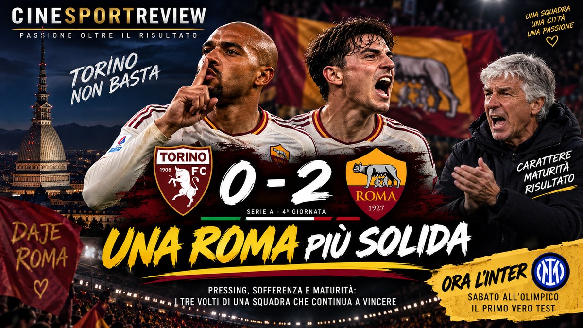 Torino-Roma 0-2, vittoria della Roma con Malen e Pisilli